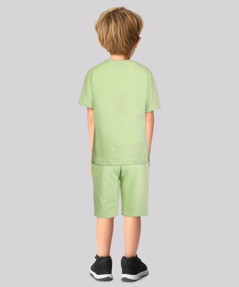 Genius - Boy's Waffle T-Shirt & Short Set - Green