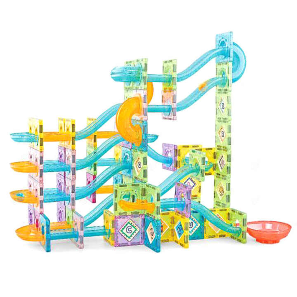 BTT Toys - 3D Blocks Magnetic Marble Run Track Set 5.5cm -  160pcs
