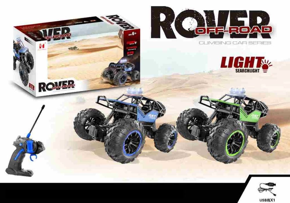 BTT Toys - Rover - Off Road Climbing High Speed R/C Car WithLights - Blue