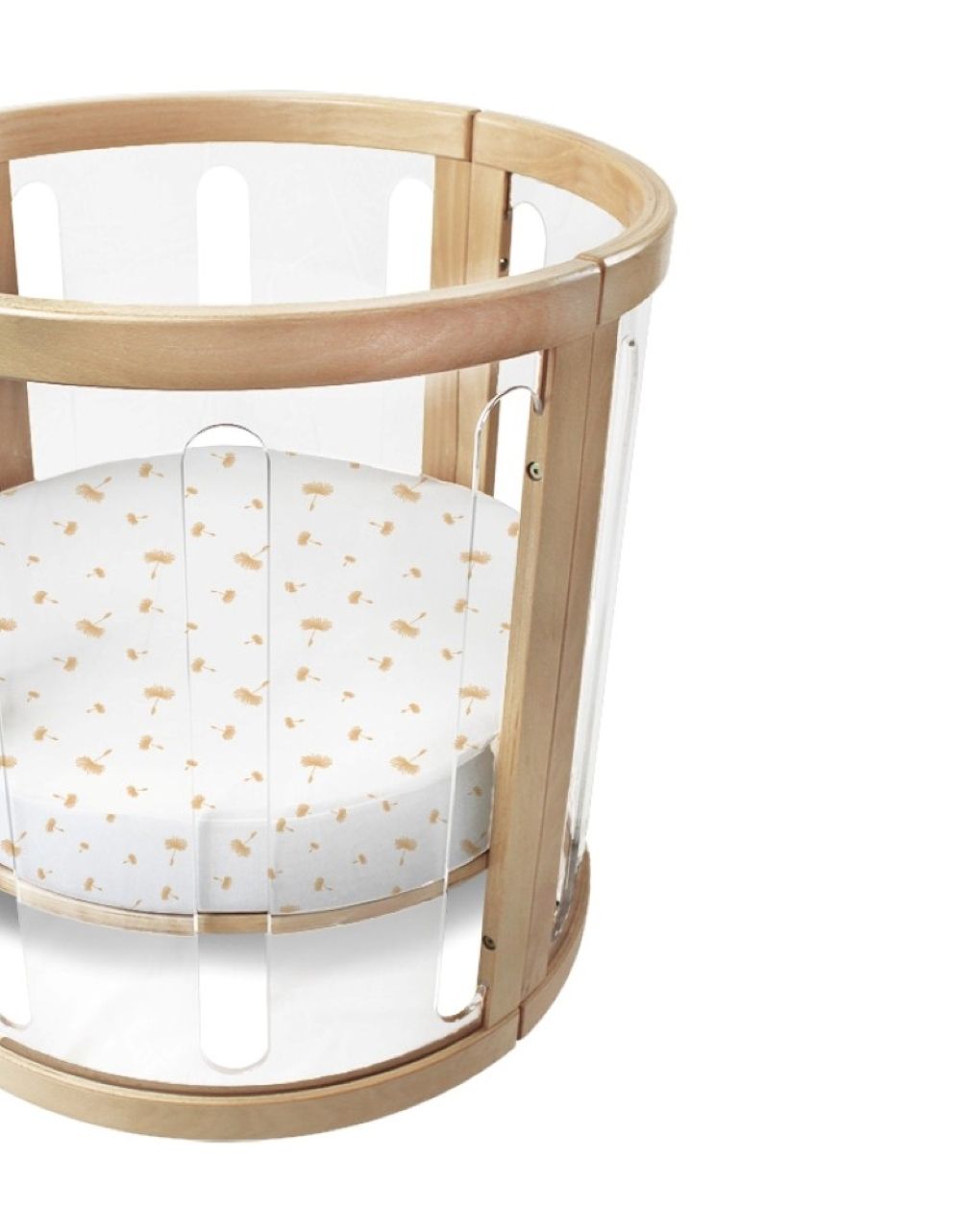 Babyhood - Amani Bebe Round Cot Fitted Sheet Only - Dandelion