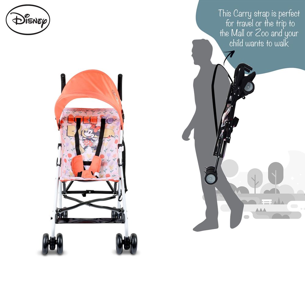 Disney - Minnie Mouse Lightweight Travel Stroller - Multicolor