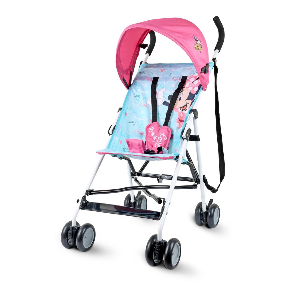 Disney - Minnie Mouse Lightweight Travel Stroller - Teal/Pink