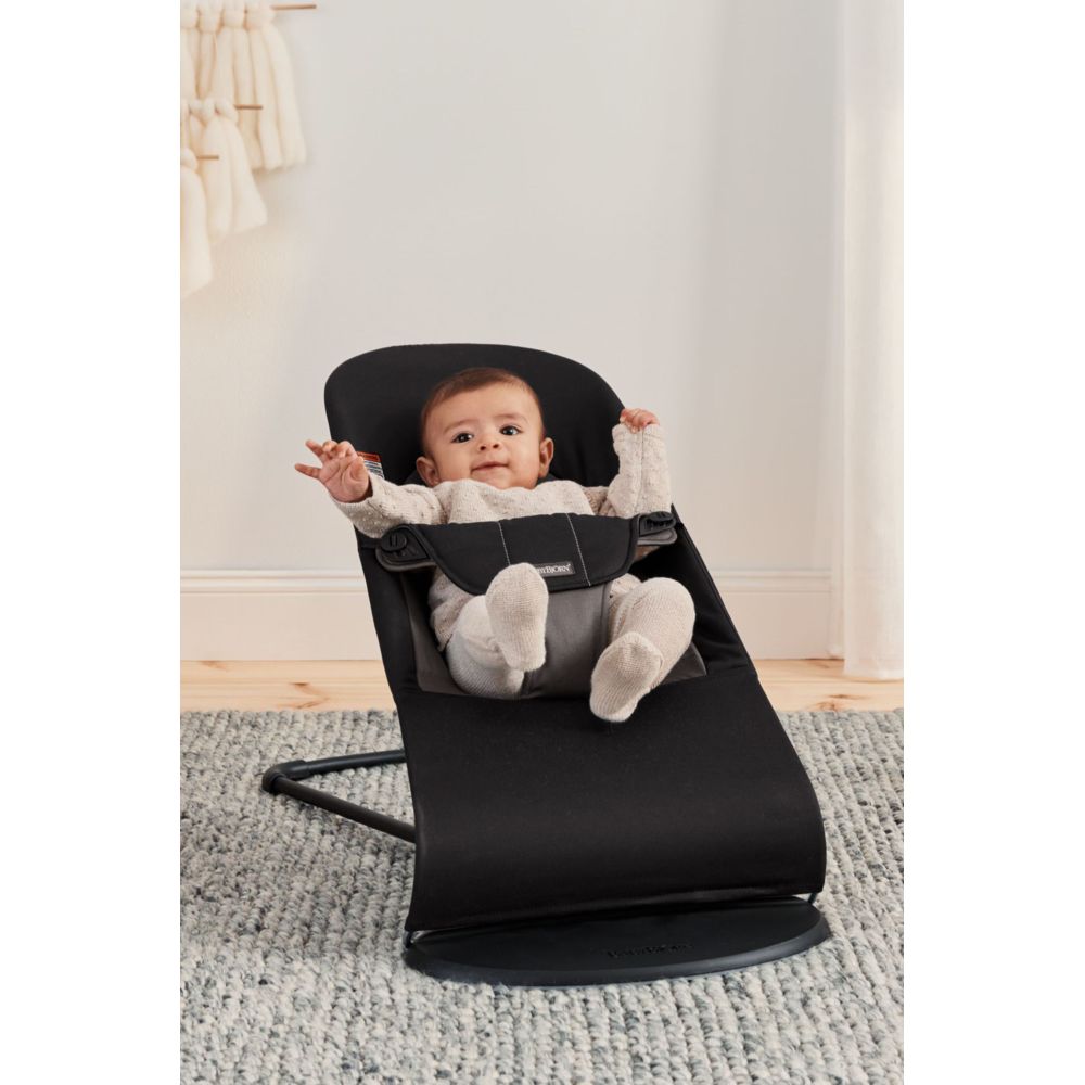BABYBJORN - Soft Woven Balance Bouncer - Black/Dark Grey