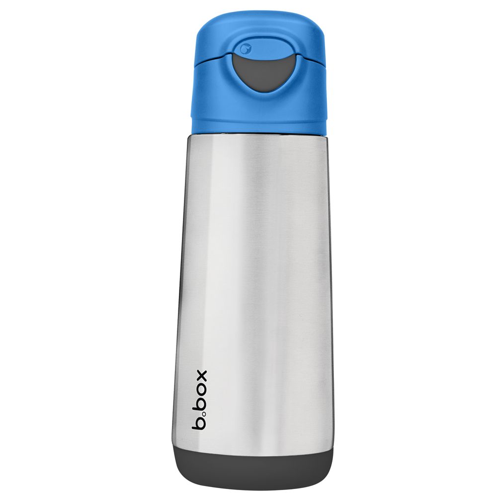 B.box - Hydratio Stainless Steel Spout Bottle - Blue Slate - 500ml