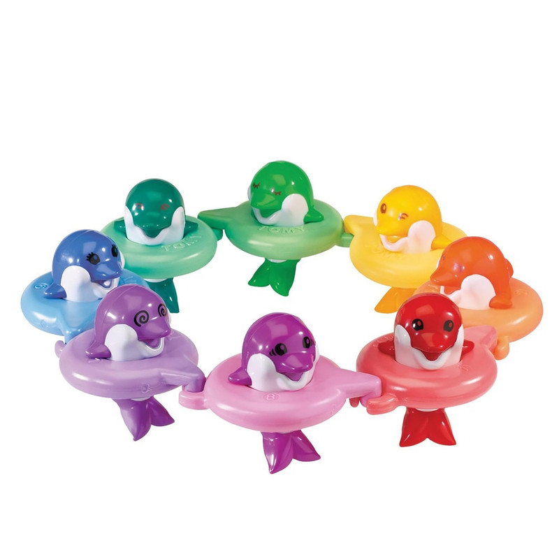 Tomy Toomies - Bath Toys Do Re Mi Dolphins Floating And Splashing Bathtime Toys - For Ages 12m And Above