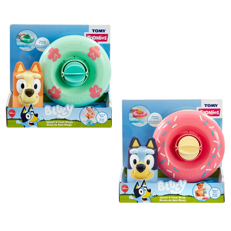 Tomy Toomies - Splash & Float Bluey & Bingo Bath Time Toy Set