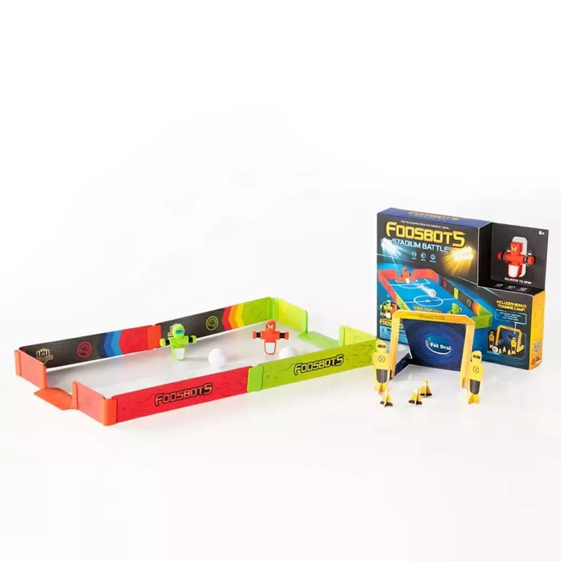 Fat Brain Toys - Foosbot Stadium Battle - Sensory Toys for Infant Development, Tabletop Game