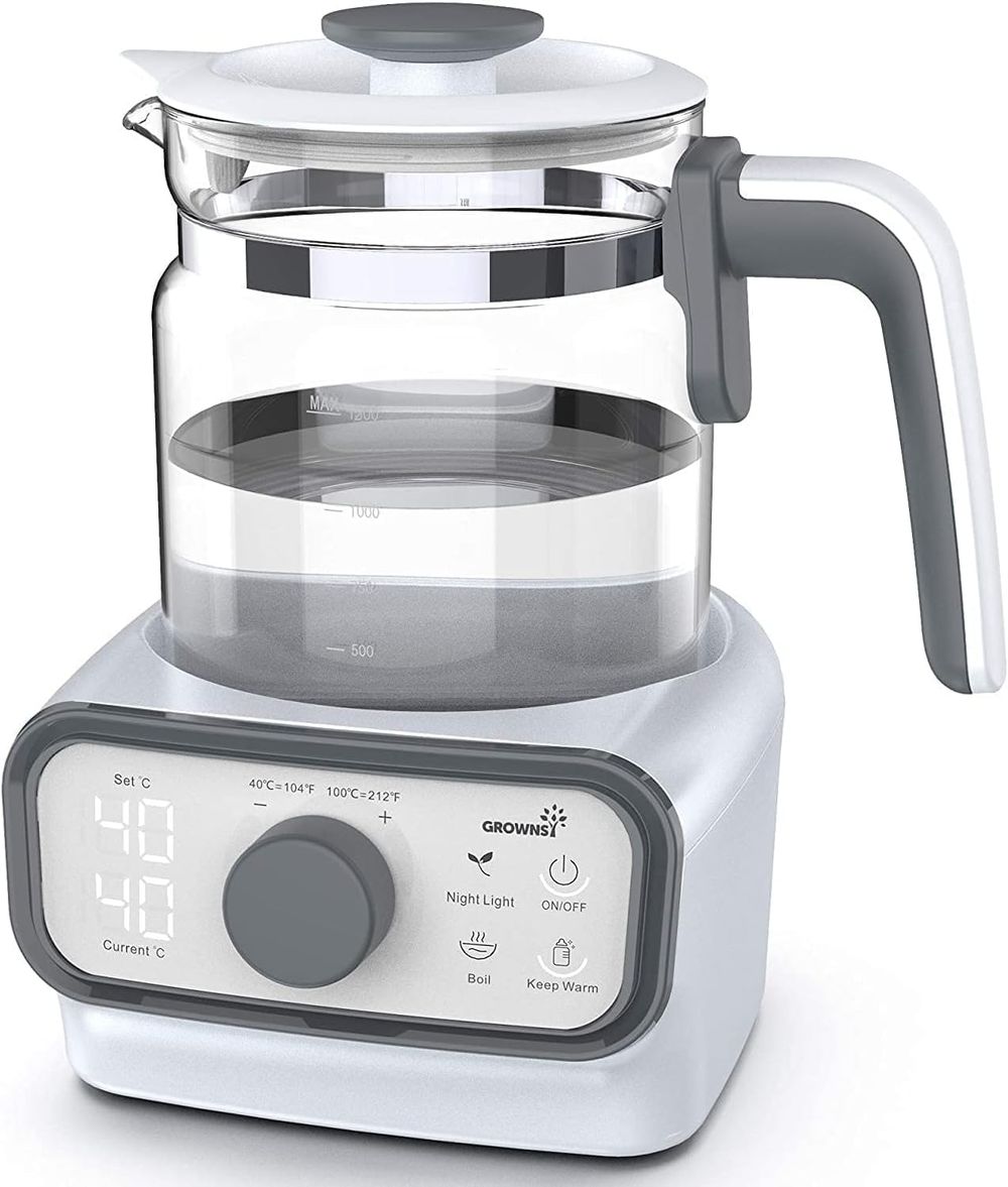 Grownsy - Baby Instant Warmer & Electric Kettle with LCD - Timer & Temp Control - 1.3L