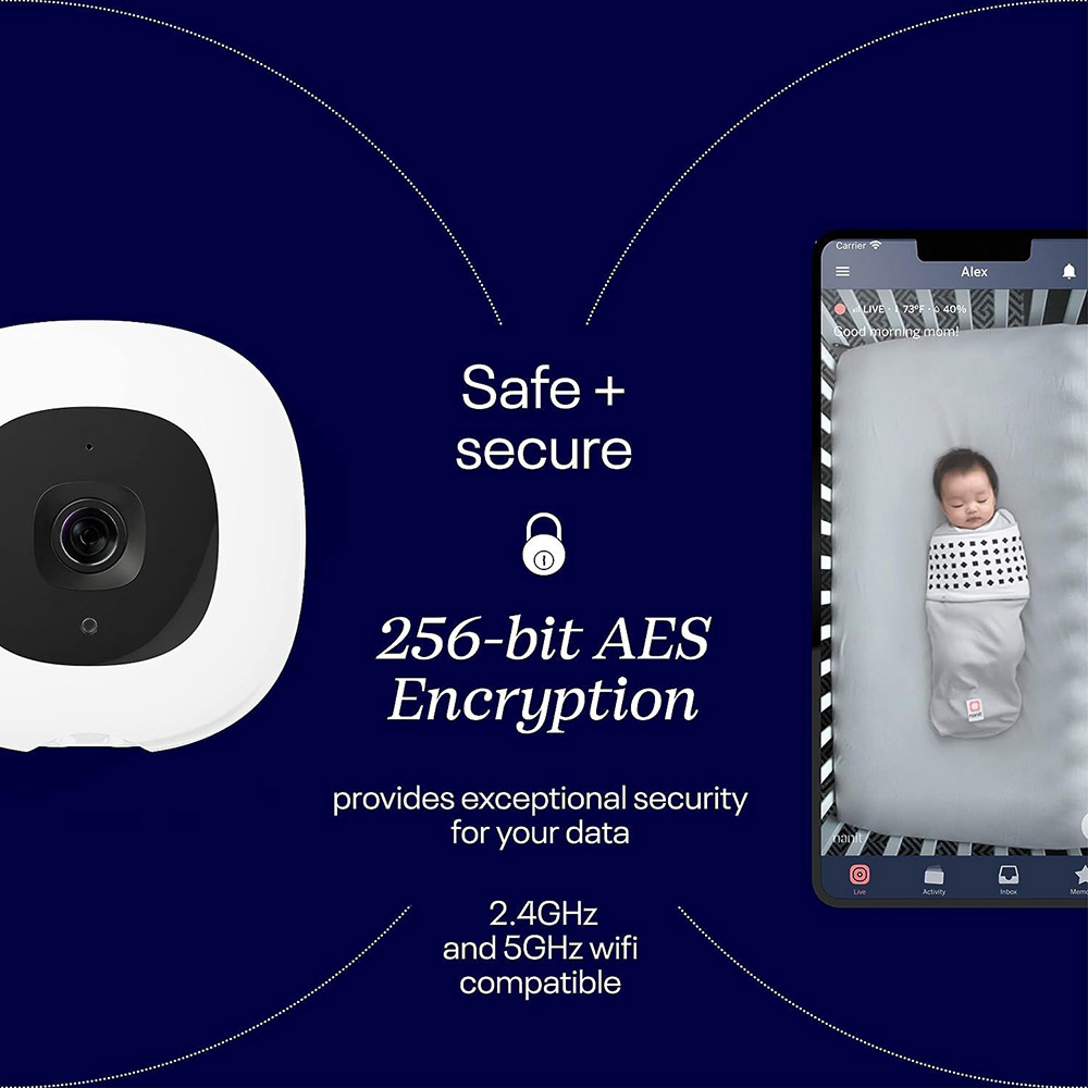 Nanit - Pro Baby Monitor With Wall Mount And Multistand - Sterling Silver