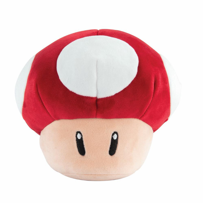 Tomy - Club Mocchi Super Mario Junior Plush Toy - Super Mushroom - 15 cm