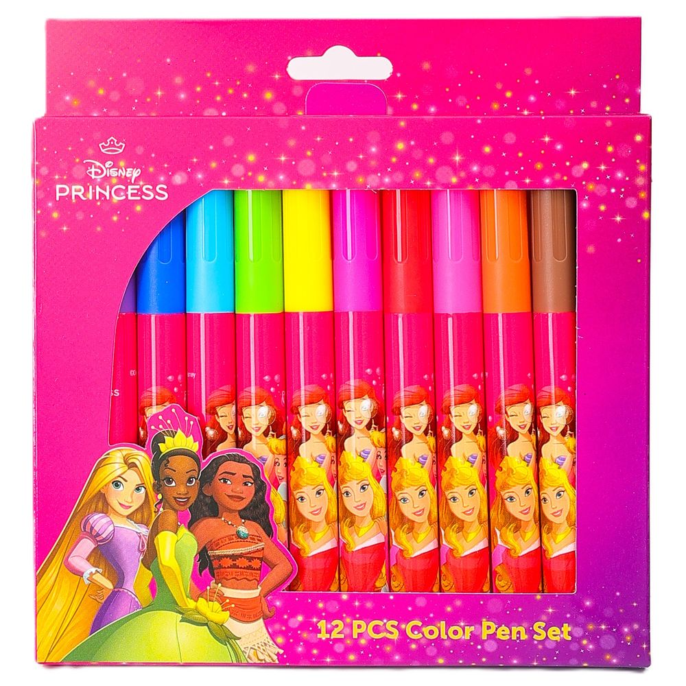 ديزني - أقلام تلوين برنسيس انظري إلى الخير في كل الأشياء - 12 قطعة
