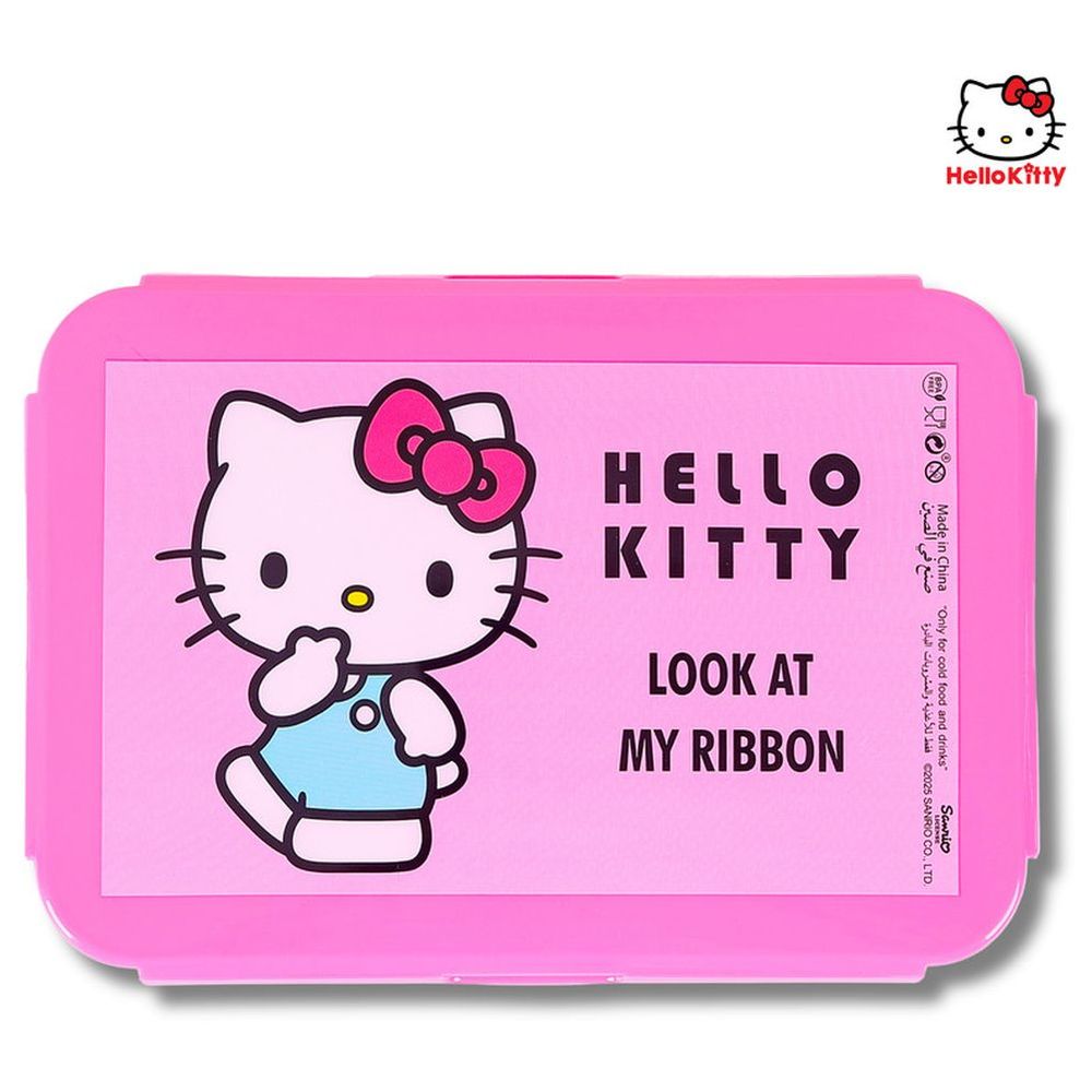 Sanrio - 3 Removable Compartments Hello Kitty Look At My Ribbon Lunch Box