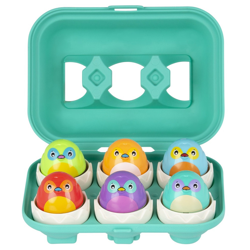 Playgro - Hatch And Match Eggs Early Learning Toy Set - Multicolor - 7 Pcs