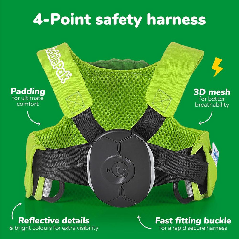 Trunki - Child Safety Harness Dudley The Dinosaur - Green