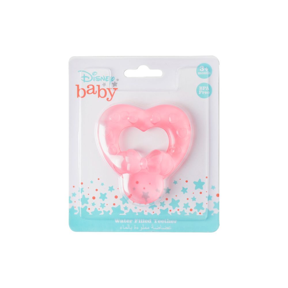Disney - Minnie Water Filled Teether - Heart Pink