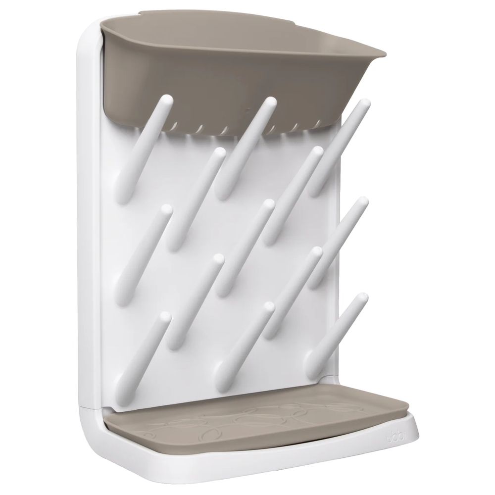 Ubbi Vertical Baby Bottle Drying Rack - Taupe