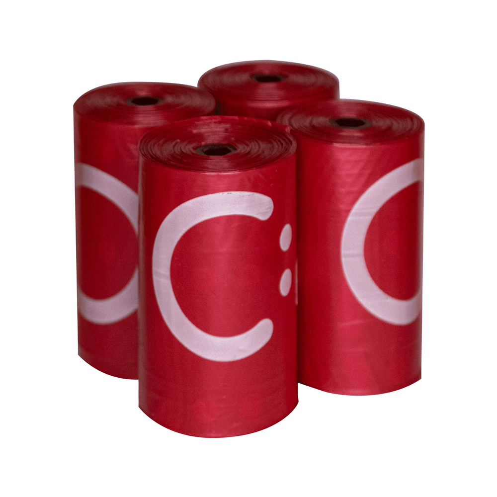 Ubbi - Pet On The Go Bag Refills - Pack of 4 - 72 Pcs - Red