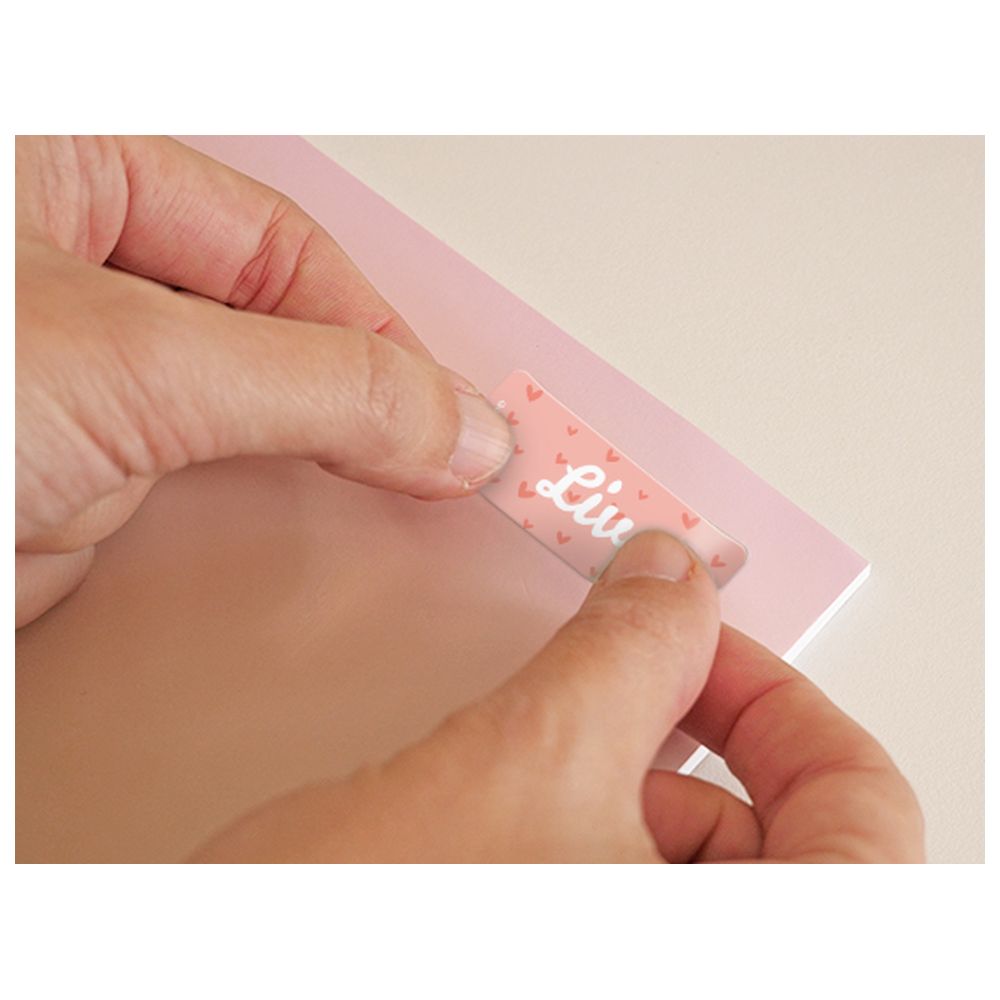 TagMe - Personalised Small Name Design Label - Heart - 48 Pcs