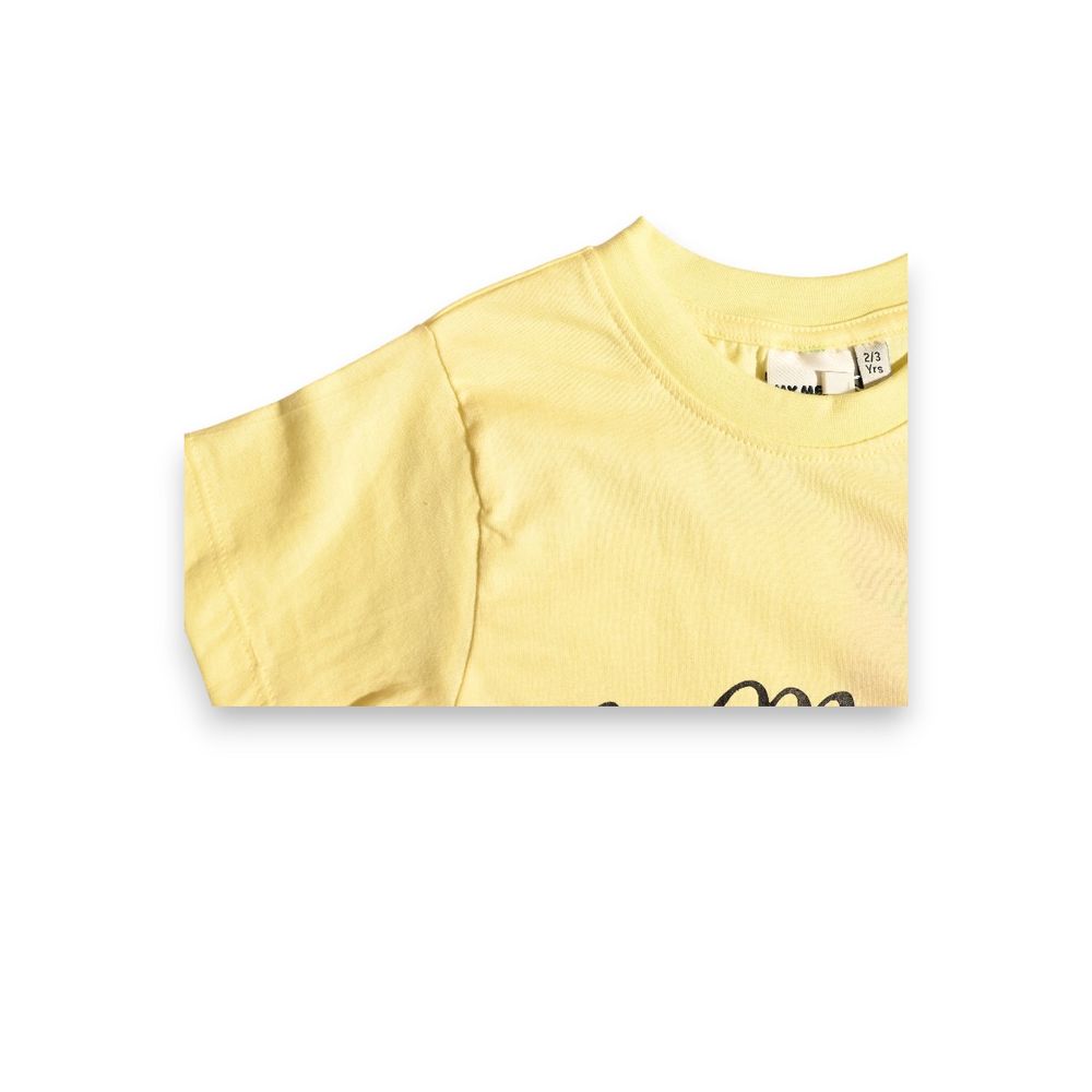 ماي ميلودي - تي شيرت بناتي بأكمام قصيرة - أصفر