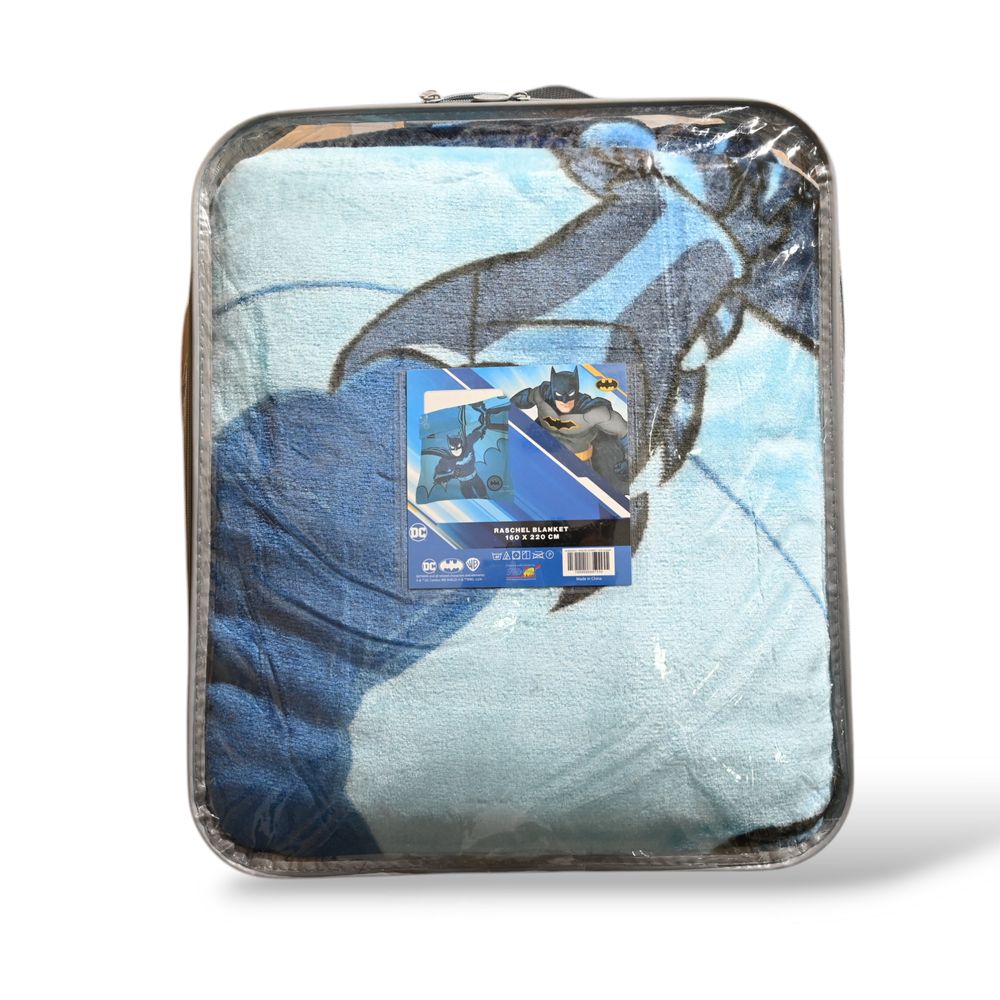Batman - Raschel Polyester Blanket - Blue - 160x220 cm