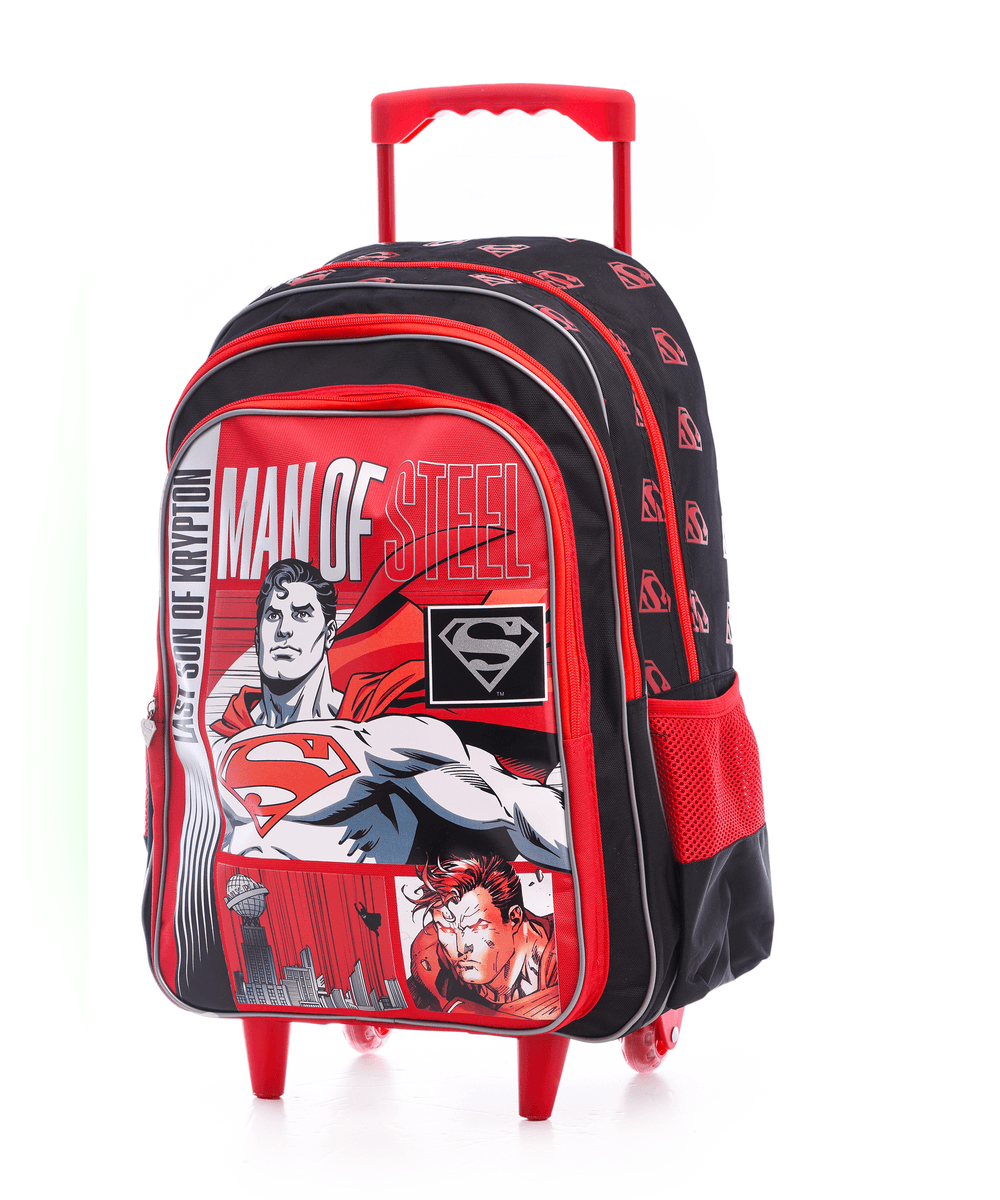 Superman - School Trolley Bag - Red - 18-Inch/46cm