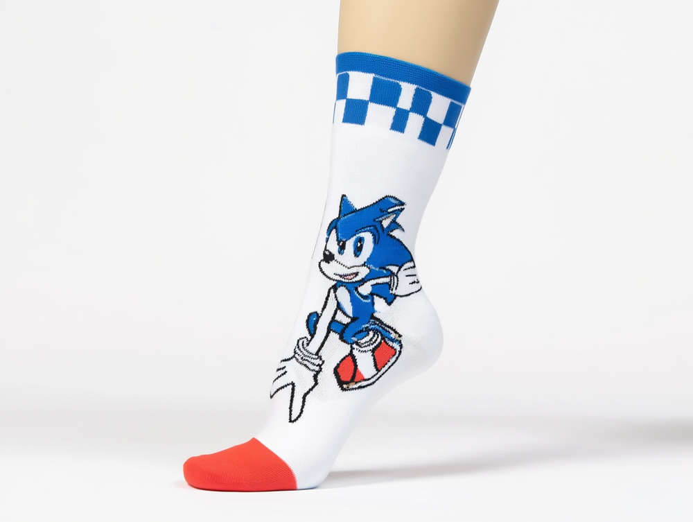 Sonic 3pc-Set - Boy's Anklet Socks - Grey/Blue/White