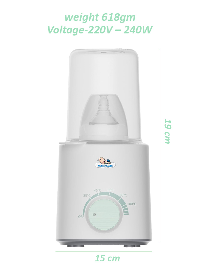 Cute 'n' Cuddle - Electric Portable Milk Warmer - White