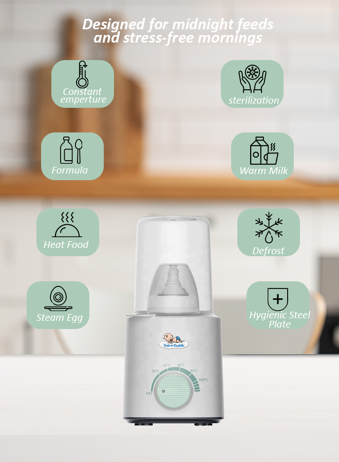 Cute 'n' Cuddle - Electric Portable Milk Warmer - White