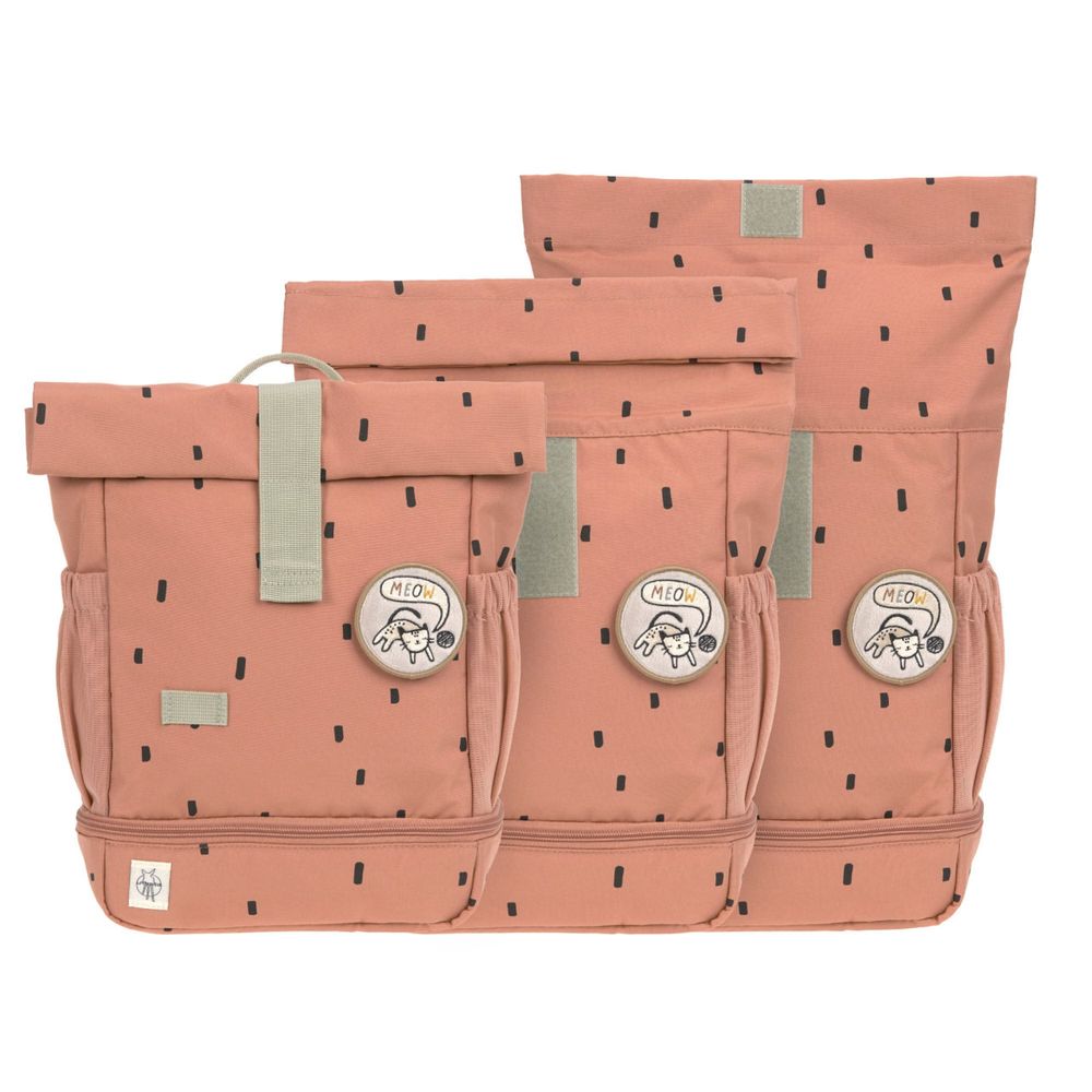 Lassig - Mini Rolltop Backpack - Happy Prints - Caramel - 13-Inch/33.5cm