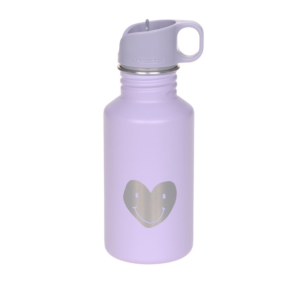 Lassig - Stainless Steel Bottle - Little Gang Heart Lilac - 500 ml
