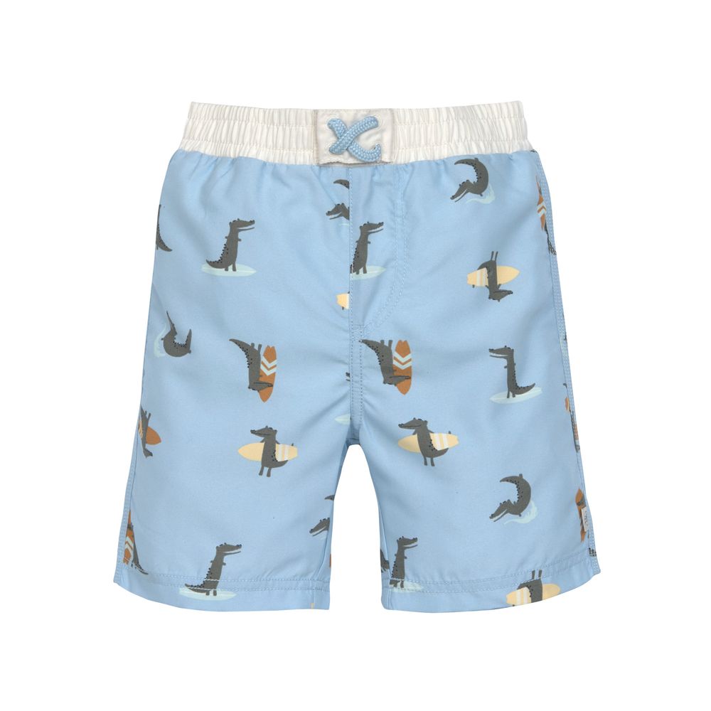Lassig - Boy's Board Shorts - Crocodile - Sky Blue