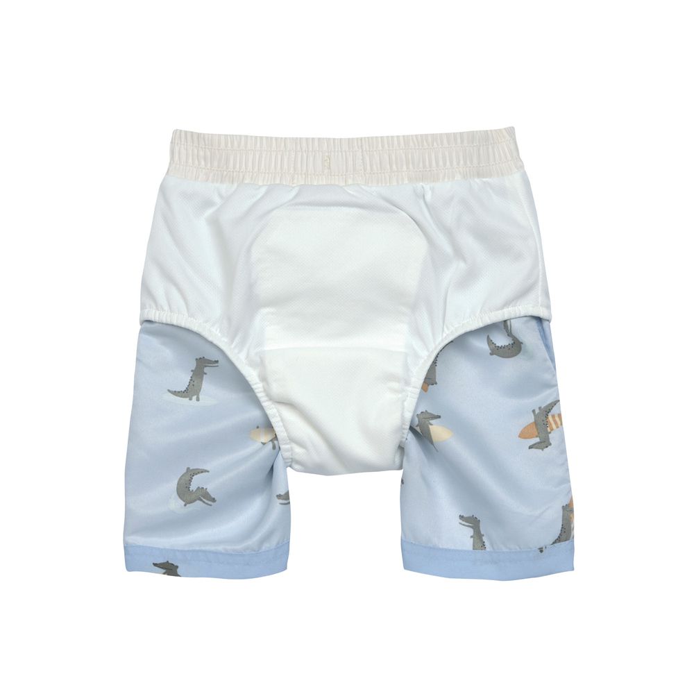 Lassig - Boy's Board Shorts - Crocodile - Sky Blue