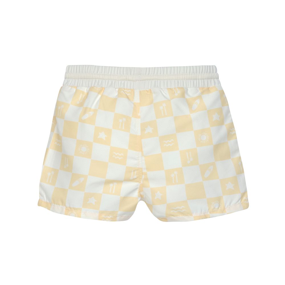 Lassig - LSF Boardie Check Printed Shorts - Vanilla/Sea Salt