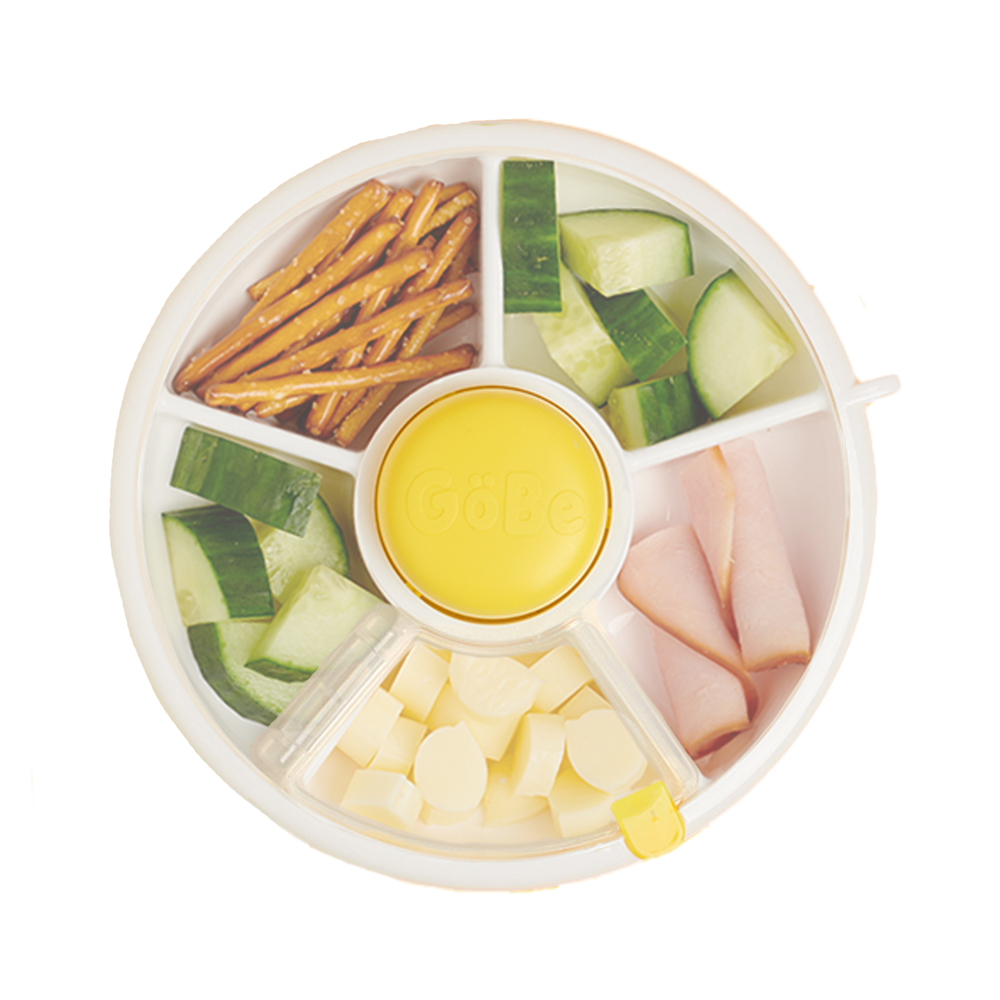 Gobe - Snack Spinner With 5 Compartments - Lemon