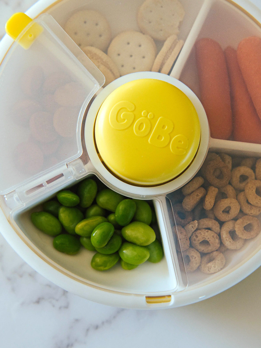 Gobe - Snack Spinner With 5 Compartments - Lemon