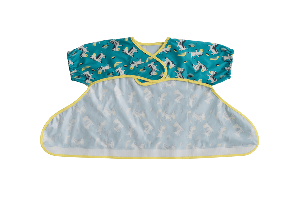 Tidy Tot - Cover And Catch Short Sleeves Bib - Dancing Zebras
