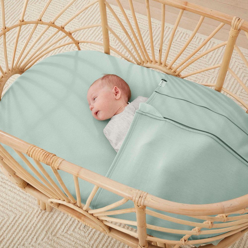 Ergopouch 0.2 Tog Organic Fitted Sheet - Basinet - Green