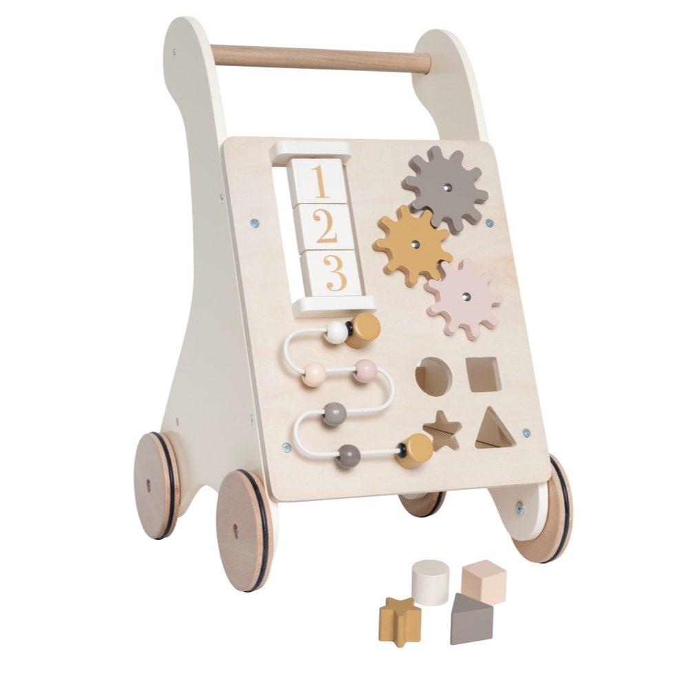 Jabadabado - Wooden Activity Wagon Baby Walker - Natural
