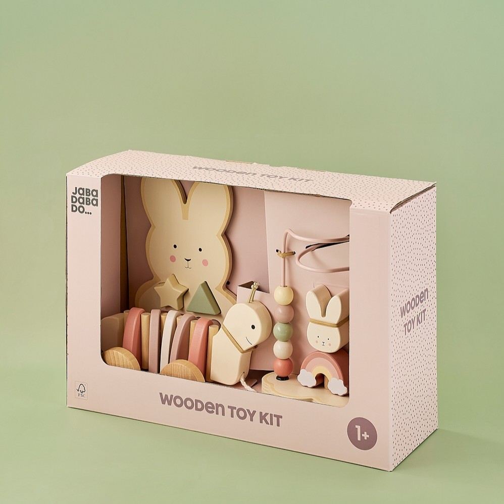Jabadabado Wooden Toy Gift Set - Bunny - 3 Pcs