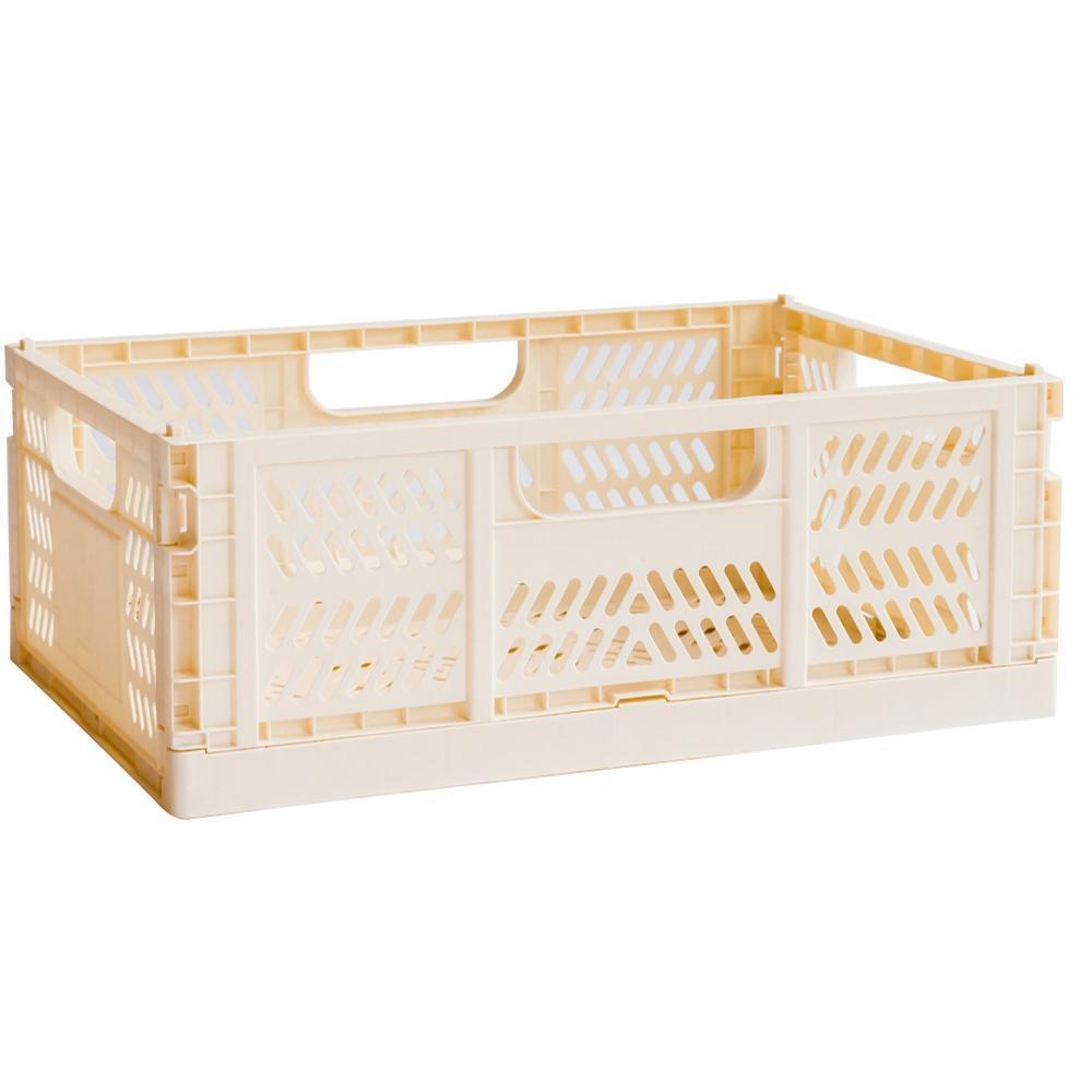 3 Sprouts - Modern Folding Crate - Large - Cream