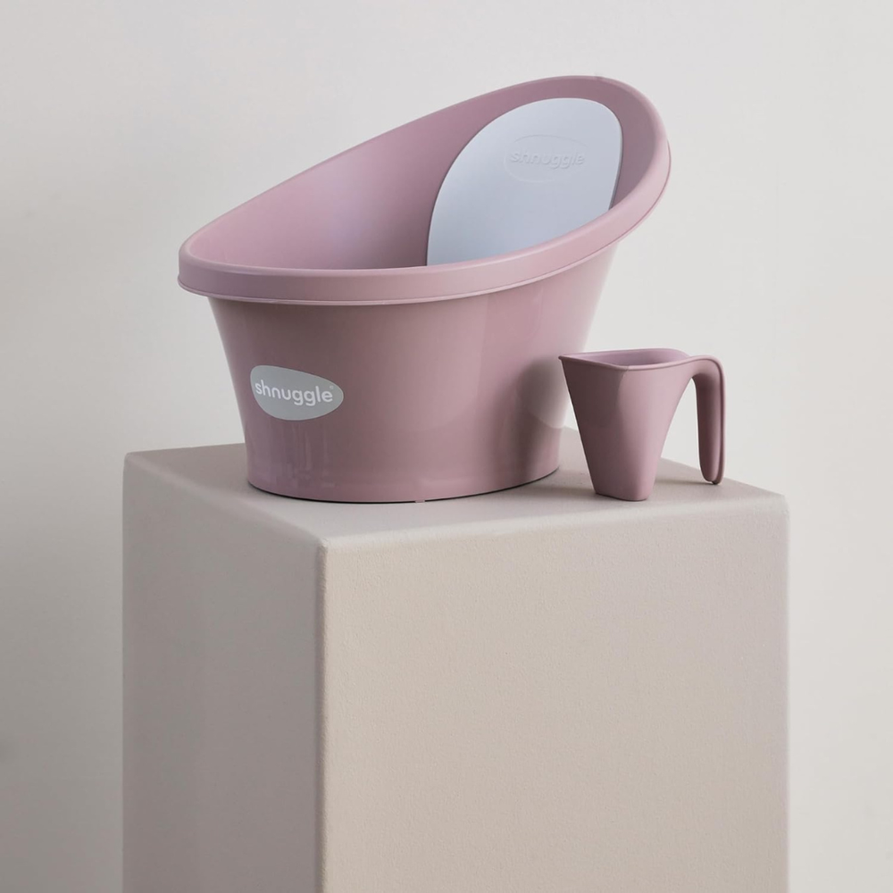 Shnuggle - Baby Bath & Rinsing Jug Bundle - Blossom - 2pc Set