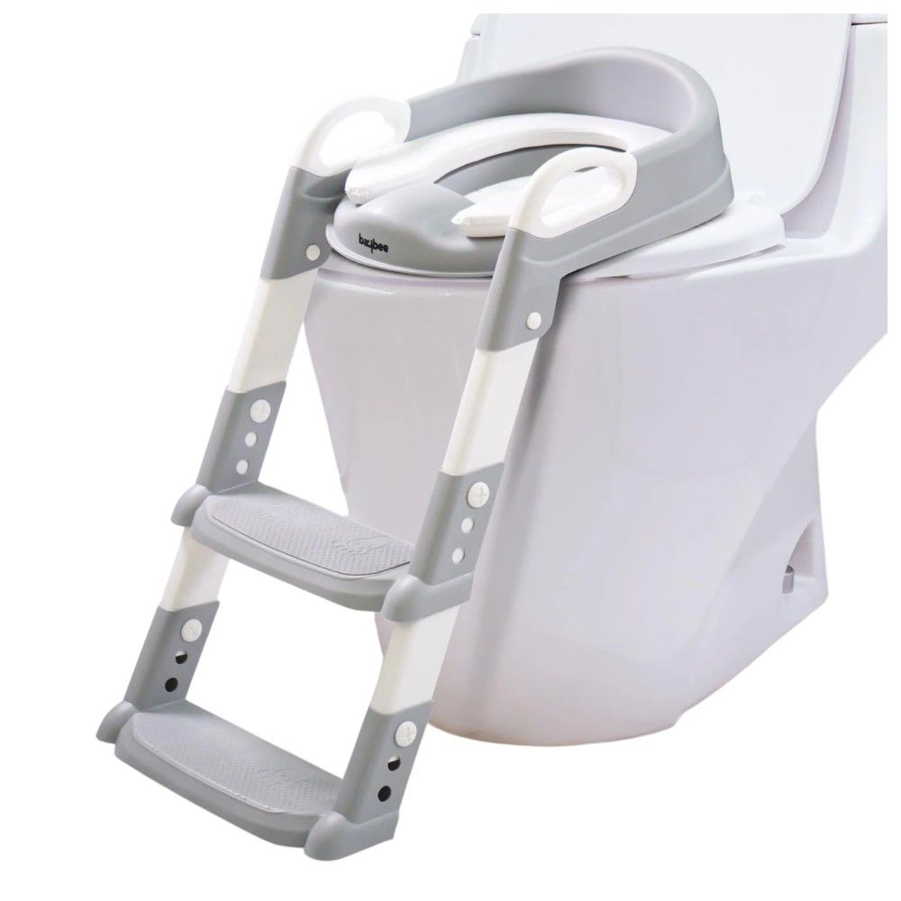 بايبي - كرسي تواليت للأطفال بشكل غربي - رمادي