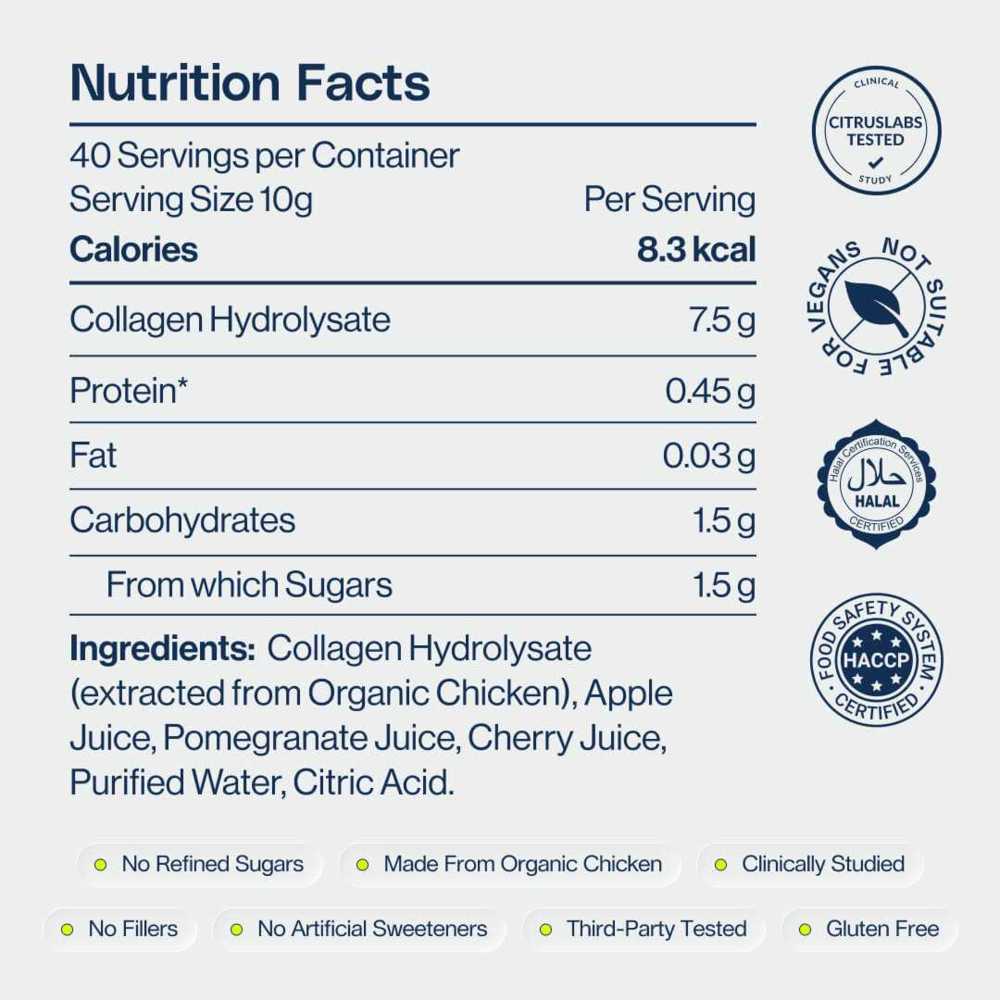 Health Nag - Bioactive Collagen Jelly - Pomegranate - 400g