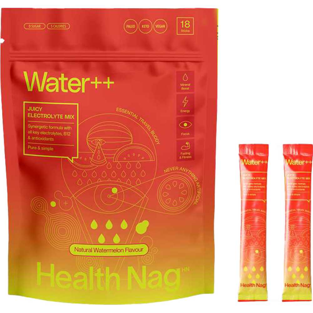 Health Nag - Water++ Juicy Electrolyte Drink - Watermelon - 18 Stick