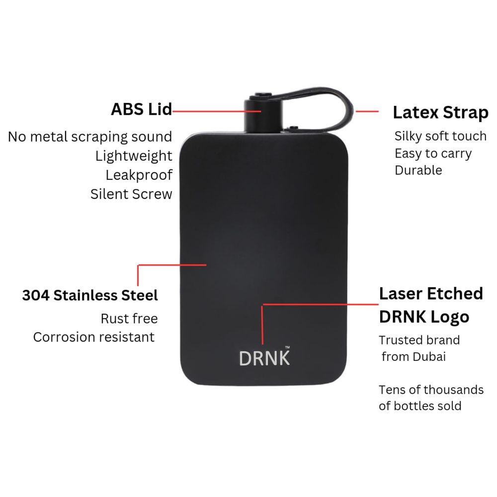 Drnk - Steel Reusable Water Bottle - Azure - 500 ml
