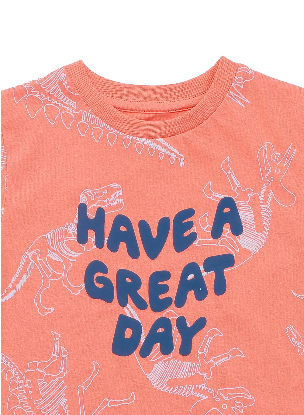 نويجو - تي شيرت ولادي - ديناصور - برتقالي 