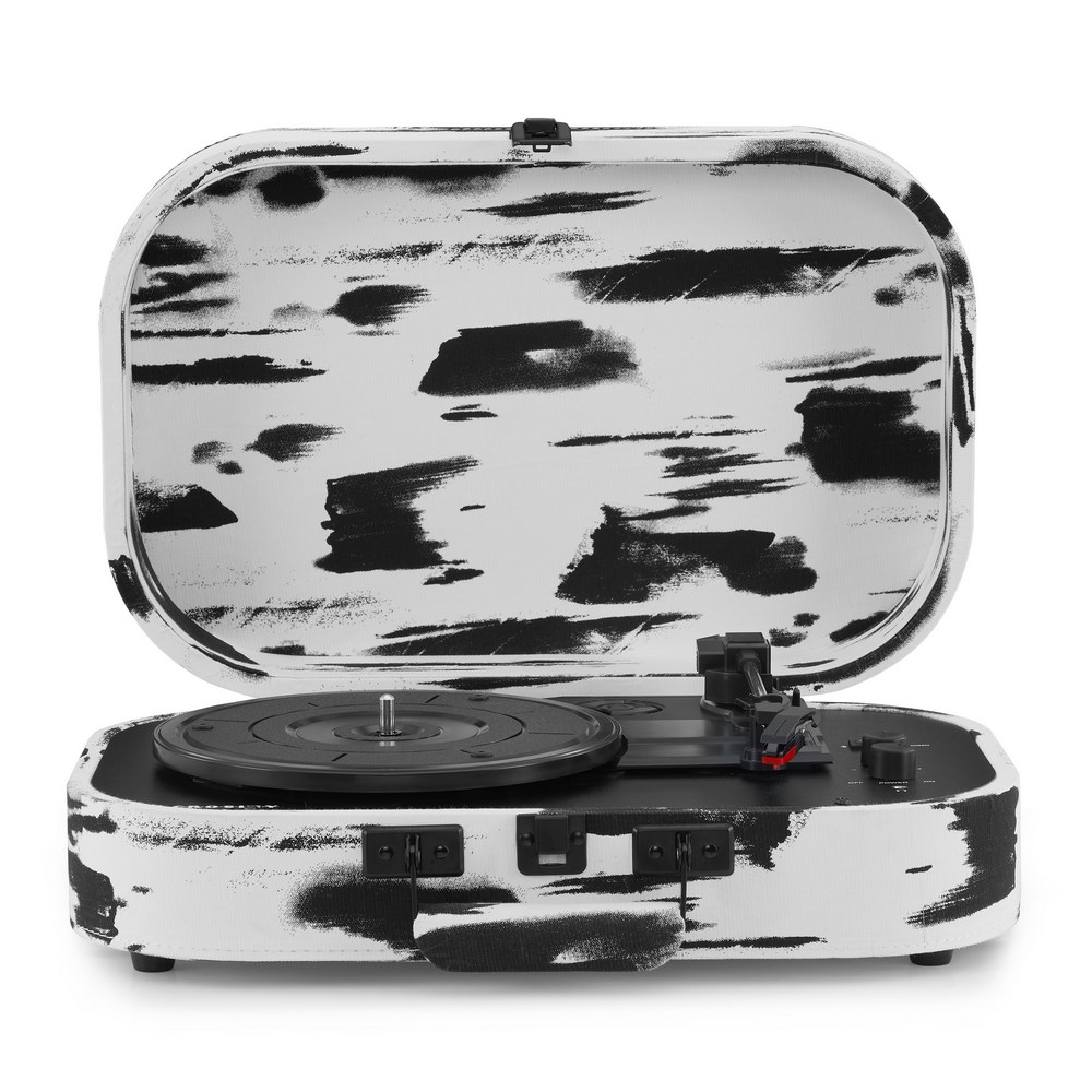 Crosley - Discovery Portable Turntable With Bluetooth In/Out - Black & White