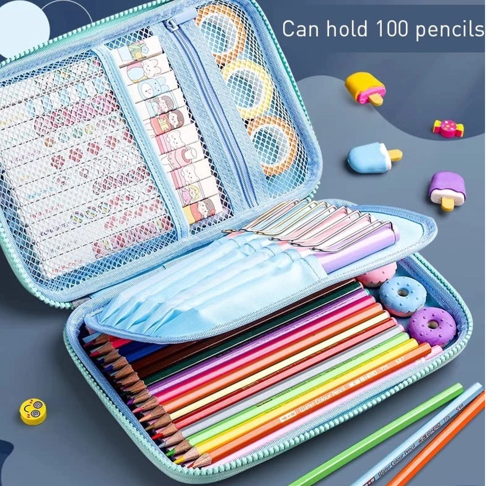 Doodle Kiddo - Dinosaur Themed Pencil Case - Dark Blue