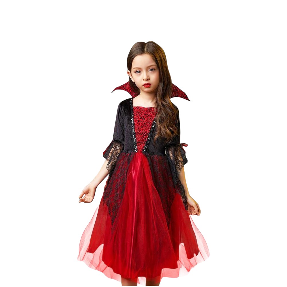 Doodle Kiddo - 2pc-Set - Girls Halloween Vampire Costume