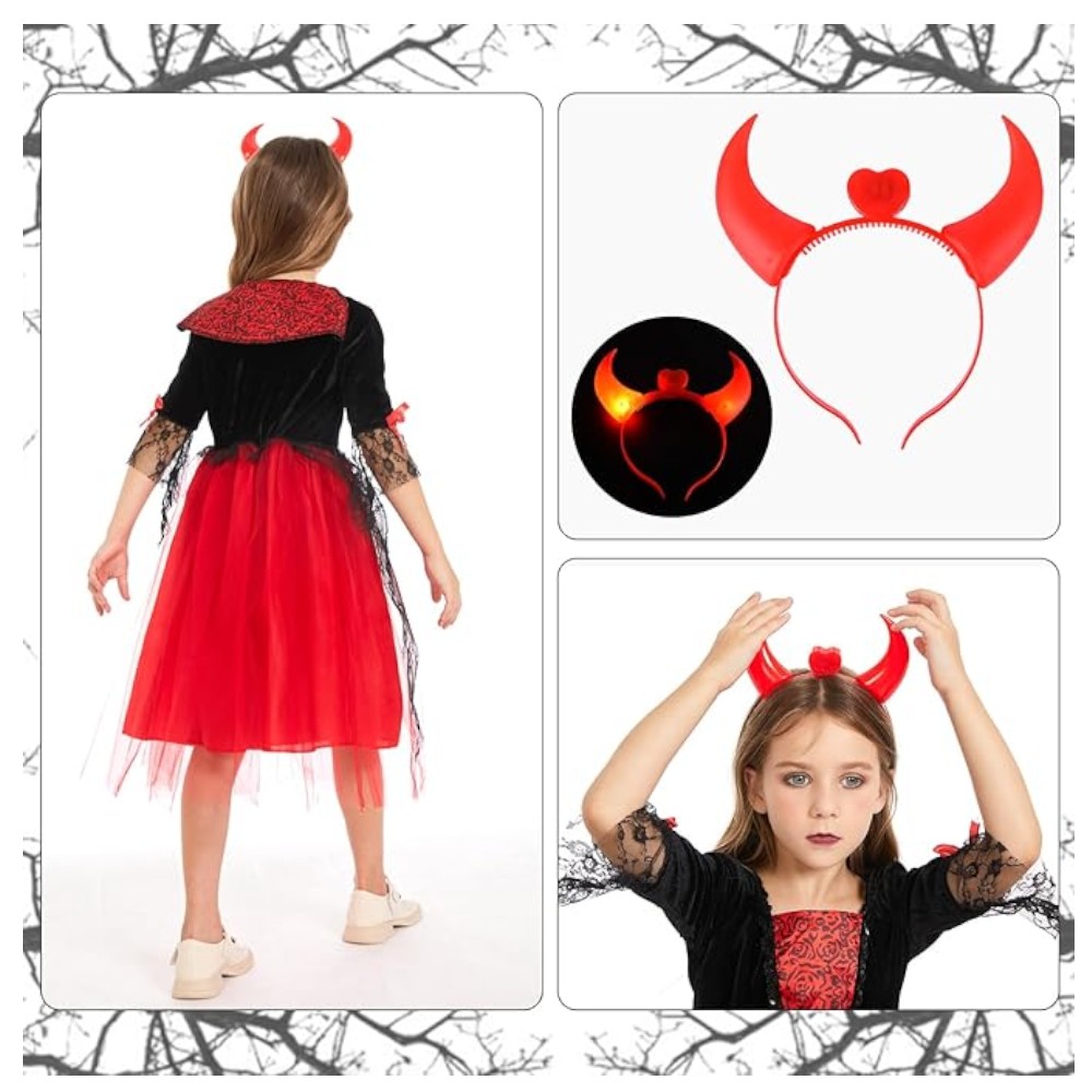 Doodle Kiddo - 2pc-Set - Girls Halloween Vampire Costume